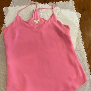 J Crew Scalloped Cami Top Pink